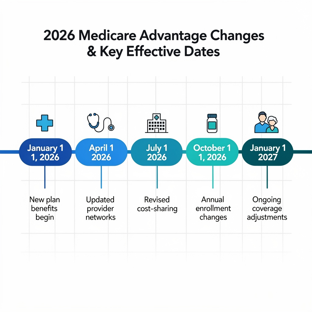 Medicare Advantage 2026 changes timeline including no retroactive denials, appeals reforms, and integrated ID cards