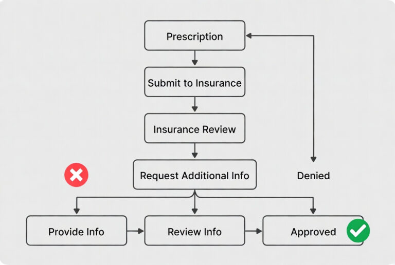 medication prior authorization workflow chart for medical clinics in the USA